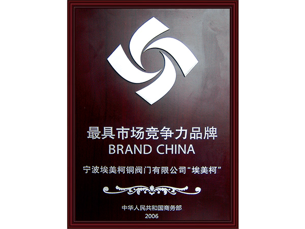 最具市场竞争力品牌证书